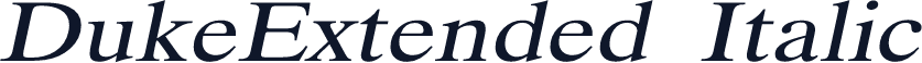 DukeExtended  Italic