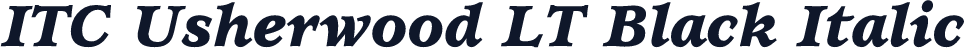 ITC Usherwood LT Black Italic