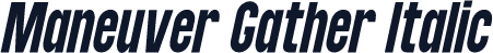 Maneuver Gather Italic