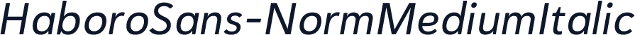 HaboroSans-NormMediumItalic