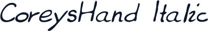 CoreysHand Italic