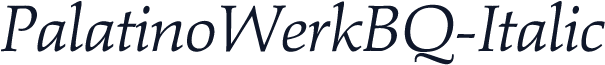 PalatinoWerkBQ-Italic