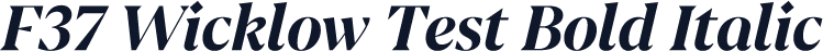 F37 Wicklow Test Bold Italic