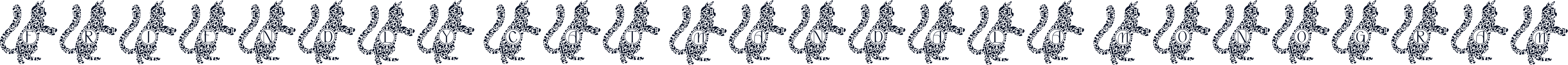 Friendly Cat Mandala Monogram