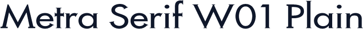 Metra Serif W01 Plain