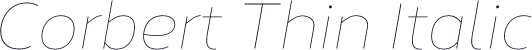 Corbert Thin Italic