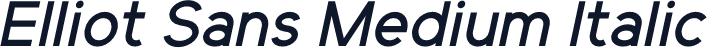 Elliot Sans Medium Italic