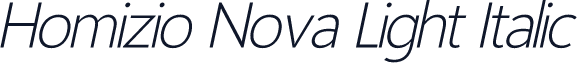 Homizio Nova Light Italic