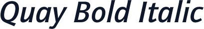 Quay Bold Italic