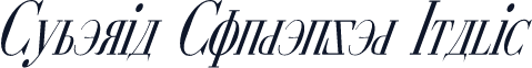 Cyberia Condensed Italic