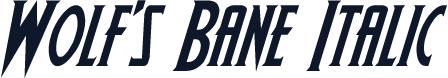 Wolf's Bane Italic