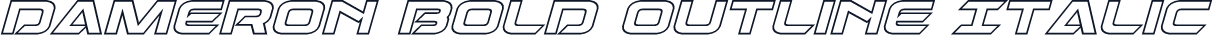 Dameron Bold Outline Italic