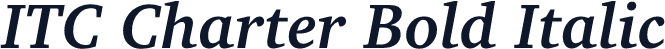 ITC Charter Bold Italic