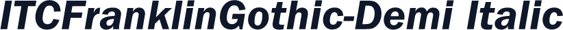 ITCFranklinGothic-Demi Italic