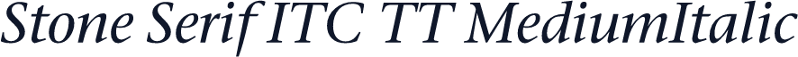 Stone Serif ITC TT MediumItalic