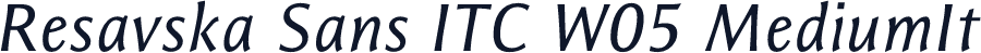 Resavska Sans ITC W05 MediumIt