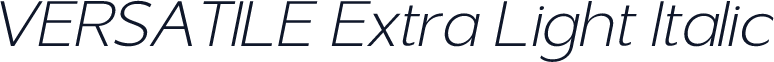 VERSATILE Extra Light Italic