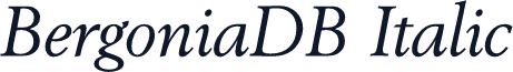BergoniaDB Italic