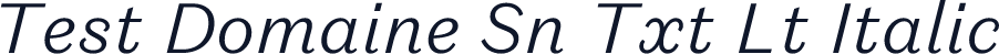 Test Domaine Sn Txt Lt Italic