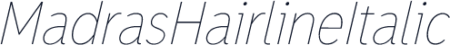 MadrasHairlineItalic