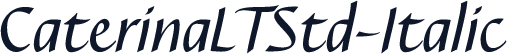 CaterinaLTStd-Italic