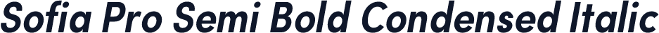 Sofia Pro Semi Bold Condensed Italic