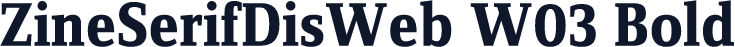 ZineSerifDisWeb W03 Bold