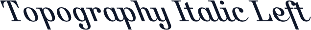 Topography Italic Left