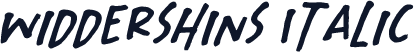 Widdershins Italic