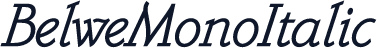 BelweMonoItalic