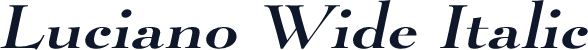 Luciano Wide Italic