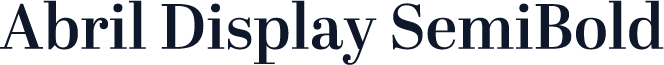 Abril Display SemiBold
