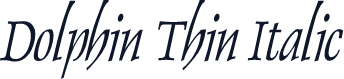 Dolphin Thin Italic