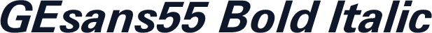 GEsans55 Bold Italic