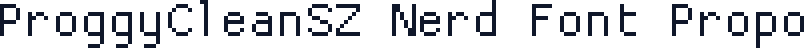 ProggyCleanSZ Nerd Font Propo
