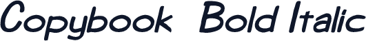Copybook  Bold Italic