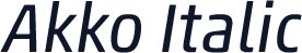 Akko Italic