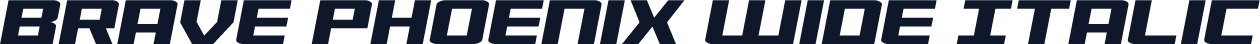 Brave Phoenix Wide Italic