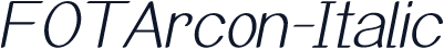 FOTArcon-Italic