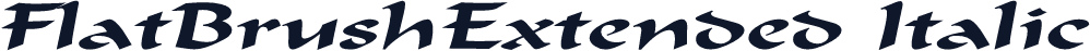 FlatBrushExtended Italic