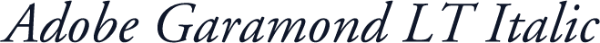 Adobe Garamond LT Italic