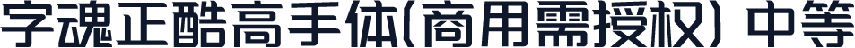 字魂正酷高手体(商用需授权) 中等