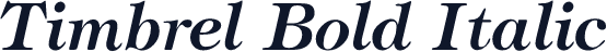 Timbrel Bold Italic