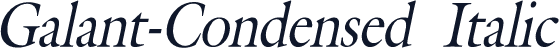 Galant-Condensed Italic
