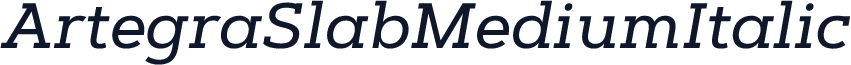 ArtegraSlabMediumItalic