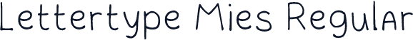 Lettertype Mies Regular