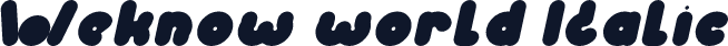 Weknow world Italic