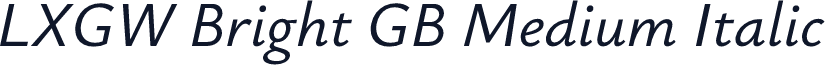 LXGW Bright GB Medium Italic