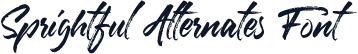Sprightful Alternates Font