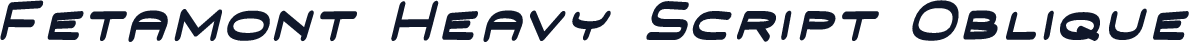 Fetamont Heavy Script Oblique